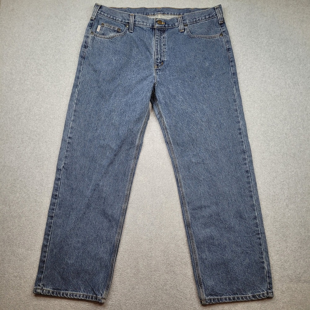 Carhartt Traditional Fit Jeans Mens 40x30‎ Blue Denim B480 DPS